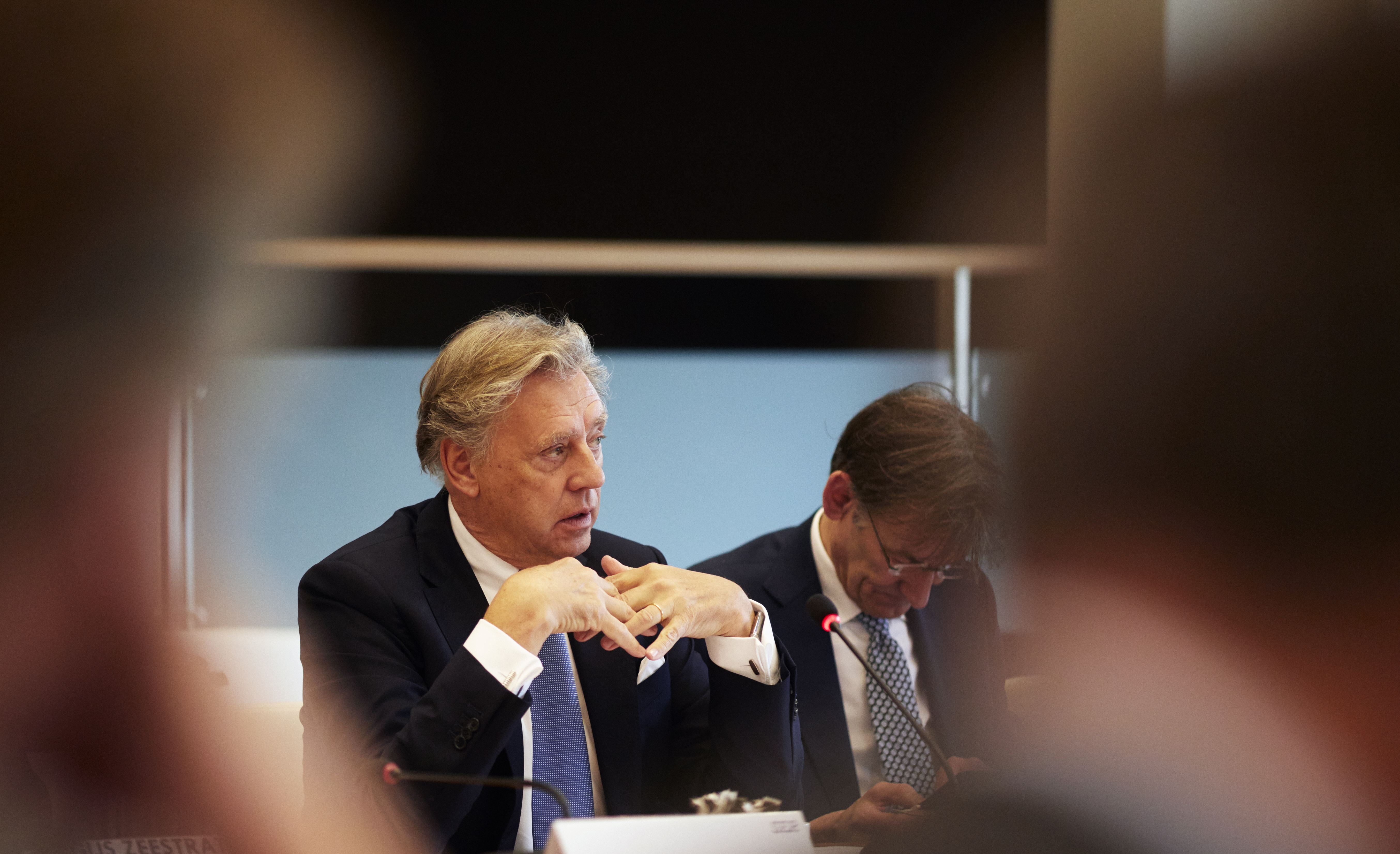 Ed Nijpels tijdens vergadering Borgingscommissie Energieakkoord voor duurzame groei.