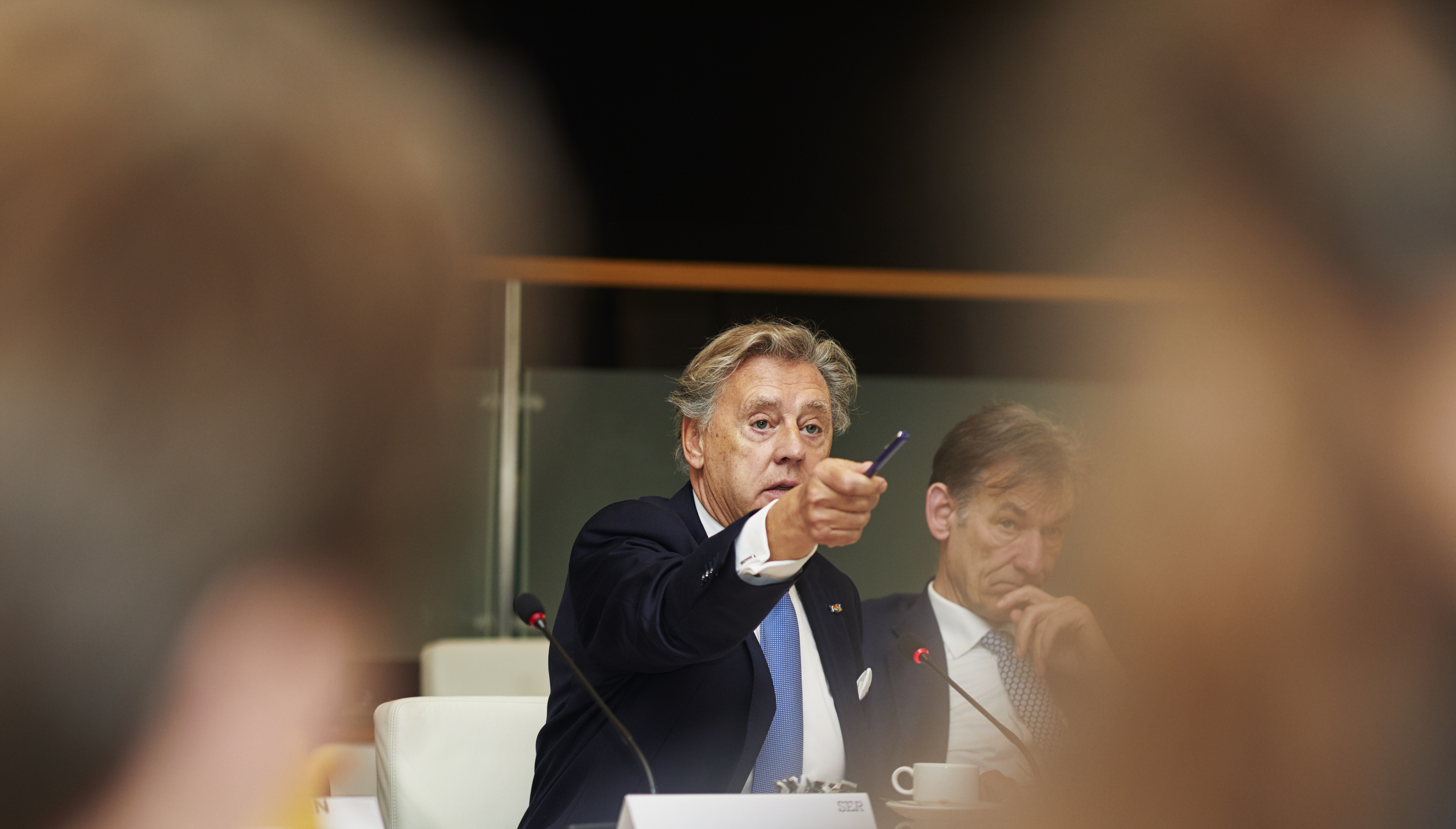Ed Nijpels tijdens vergadering Borgingscommissie Energieakkoord voor duurzame groei.