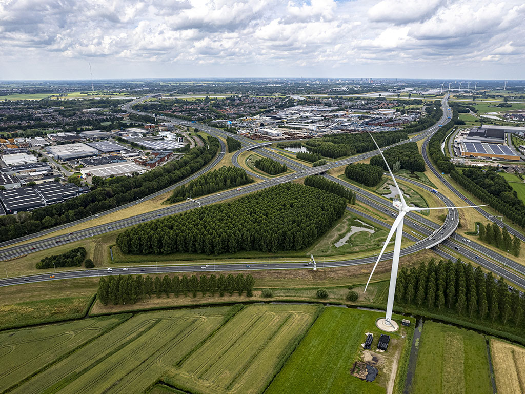 Luchtfoto van Knooppunt Everdingen