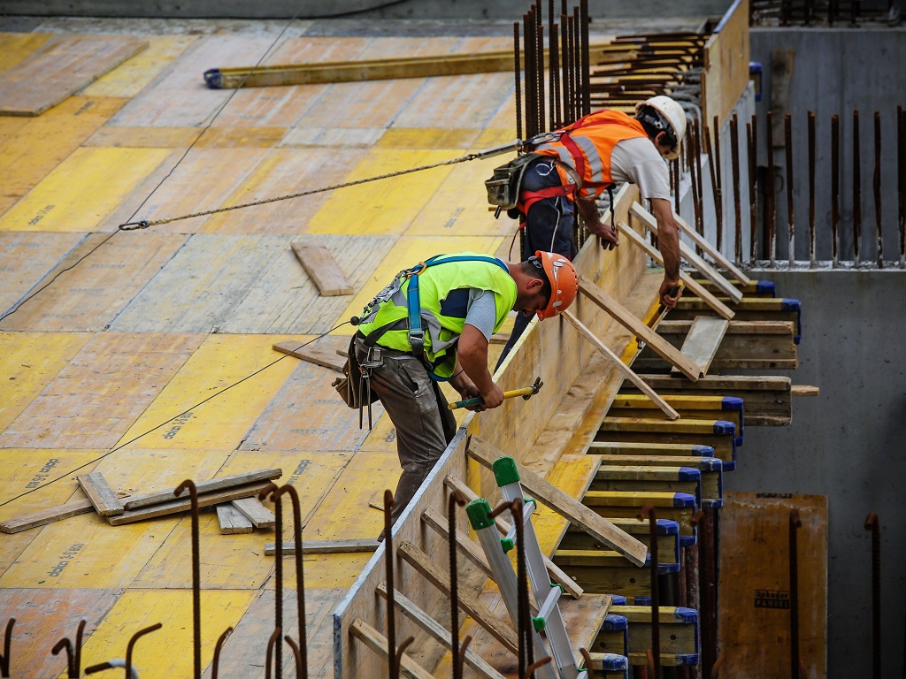 Bouwvakkers aan het werk