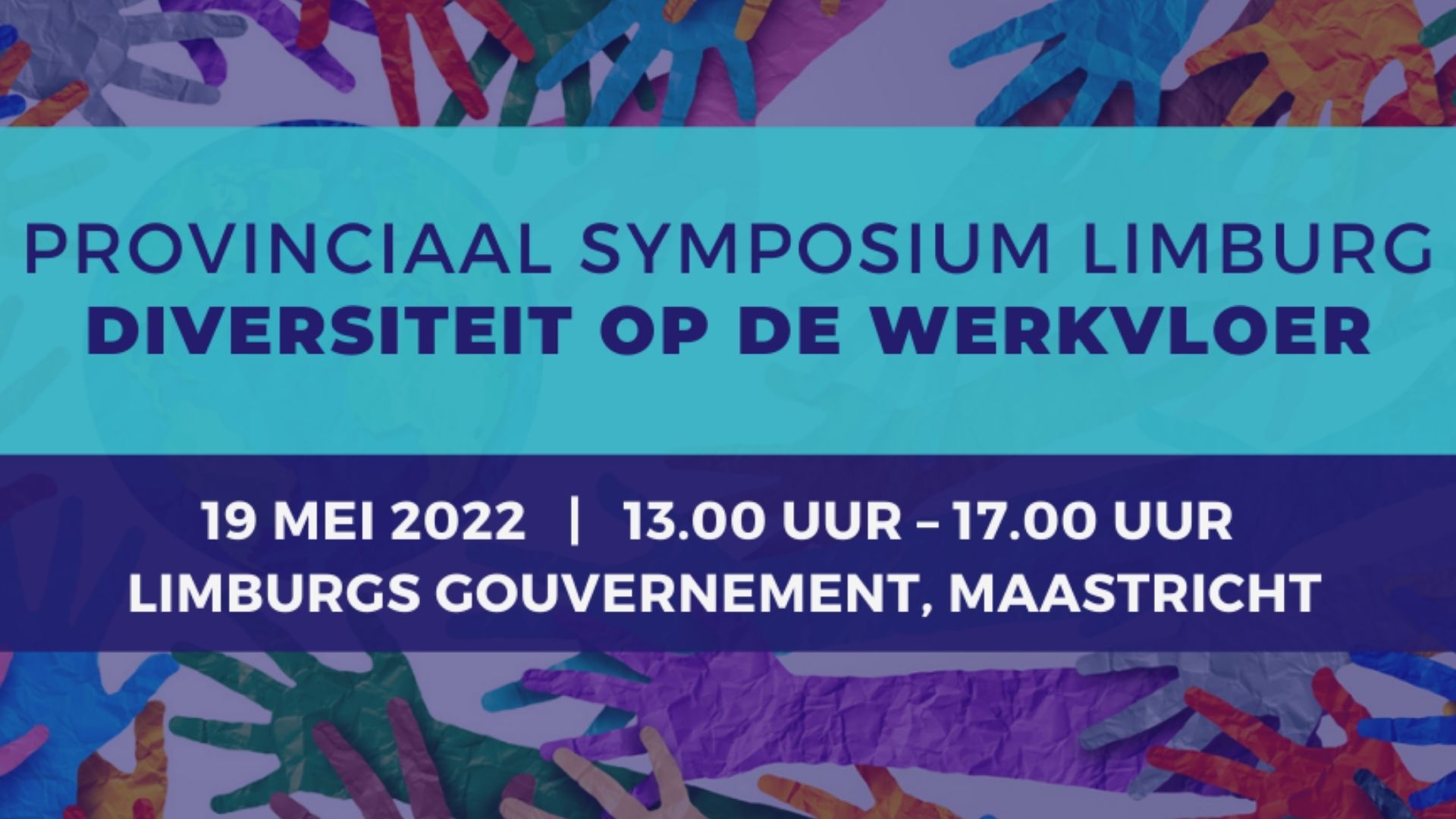Banner voor het provinciaal symposium in Limburg op 19 mei 2022