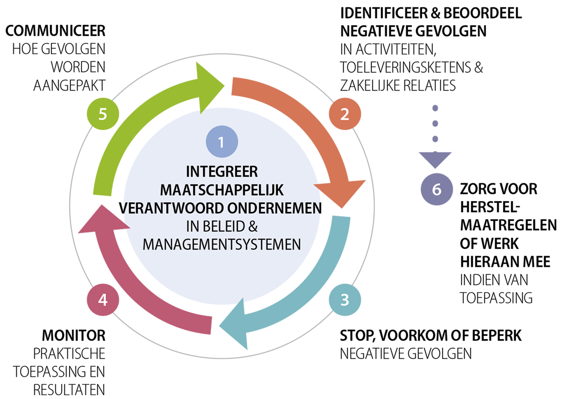 Due diligence (gepaste zorgvuldigheid) volgens de OESO-richtlijnen.