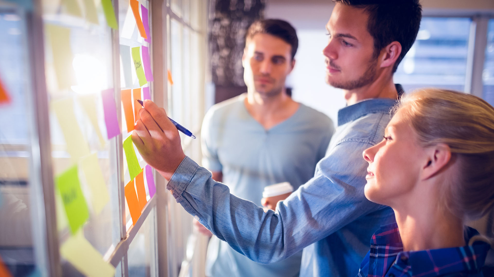 Overleg in ondernemingsraad door middel post-its