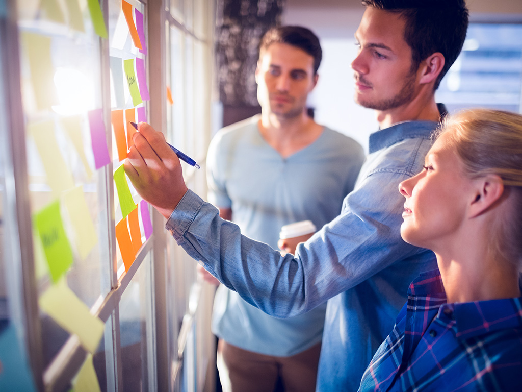 Overleg in ondernemingsraad door middel post-its