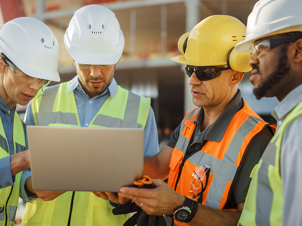 Specialisten op bouwplaats