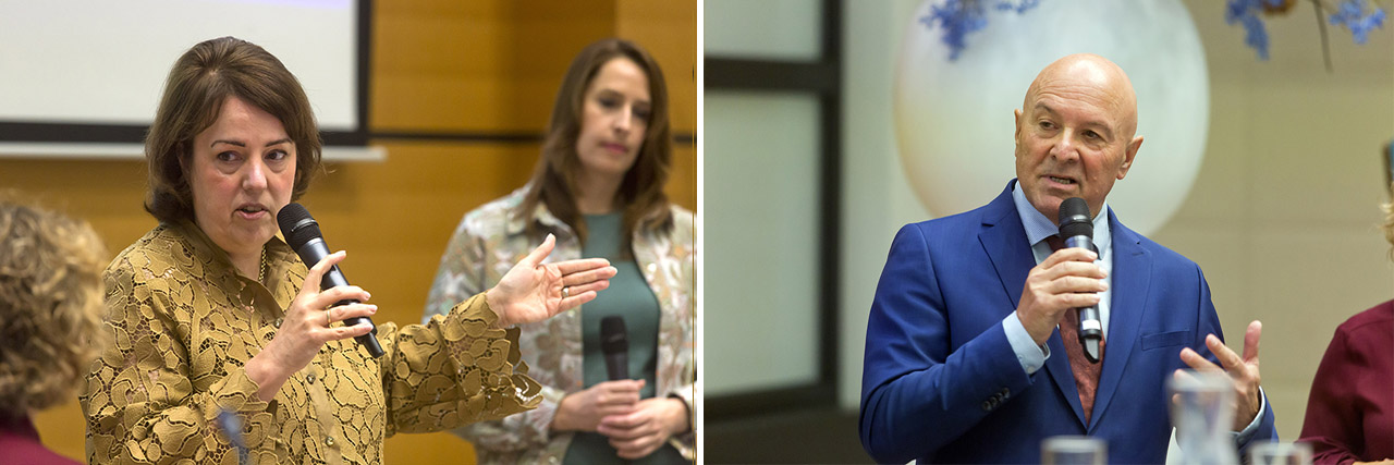 Kees van Rooij, burgemeester gemeente Meijerijstad  en Manon van Beek, TenneT-directeur 